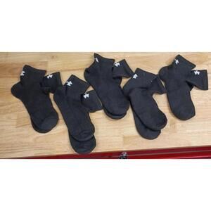 Under Armour Unisex-Adult Training Cotton Quarter Socks 5 Pack, Black, Large